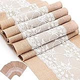 WARMER HINWEIS: Waschen Sie diese Tischläufer-Jute zuerst von Hand mit einem neutralen Reinigungsmittel in kaltem Wasser und trocknen Sie sie dann mit einem Handtuch ab. Verwenden Sie es nicht zum Waschen, Drehen, Auswringen, Auspressen oder Trocknen usw. Das Dampfbügeleisen kann zum Entfernen von Falten verwendet werden.