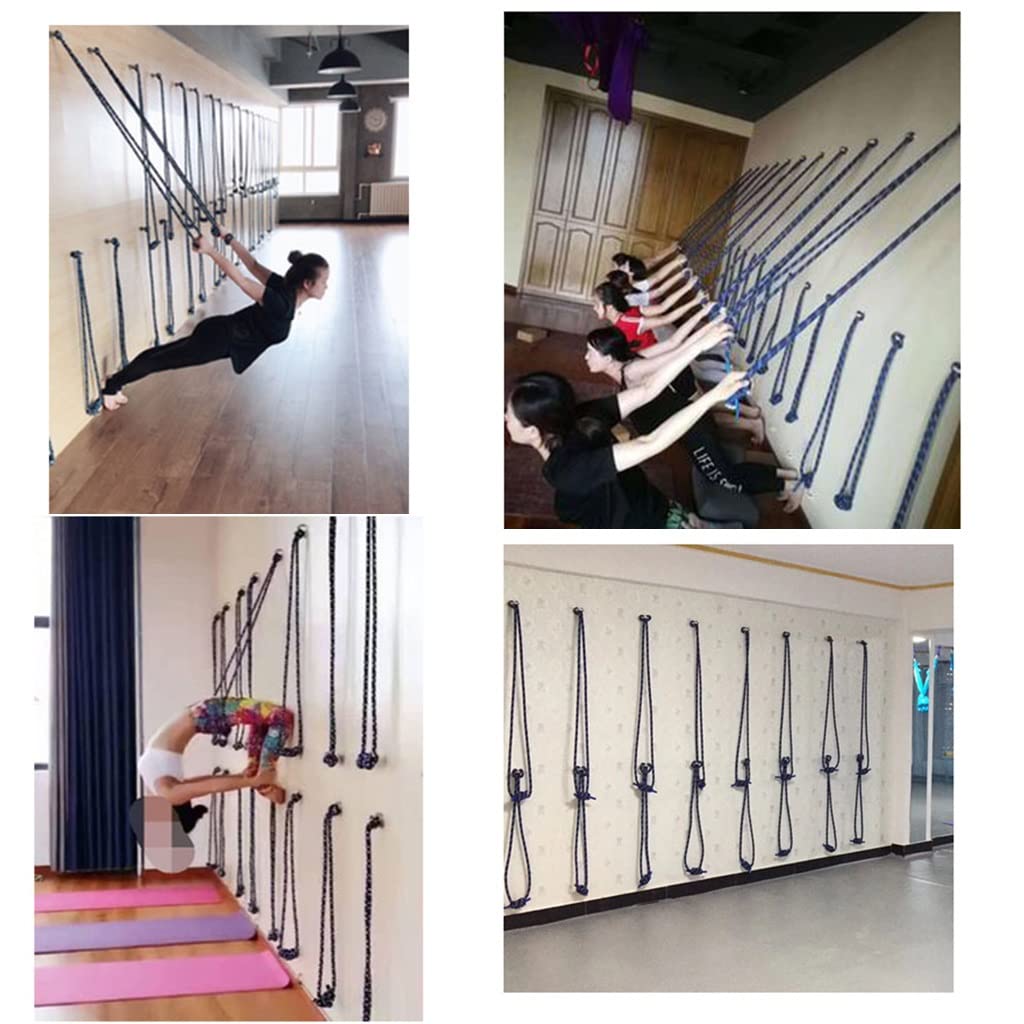 16 mm Yoga-Wandseil, strapazierfähiges Yoga-Seil, Hilfs-Trainingswandseil, Wand-Trainingswandseil, Yoga-Zubehör, Yoga-Gurt for Dehnen und Trainieren for Zuhause, Fitnessstudio, Yoga-Raum, blaues/weiße