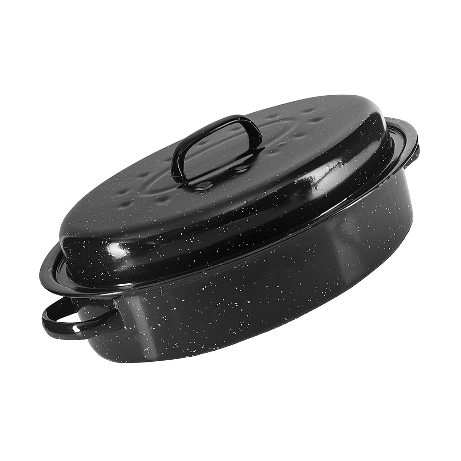 our fave Enameled Oval Roasting Pan with Air Venting Lid Suitable for Bread Meat and Vegetable Baking Easy to Clean Enameled Turkey Roaster Pan