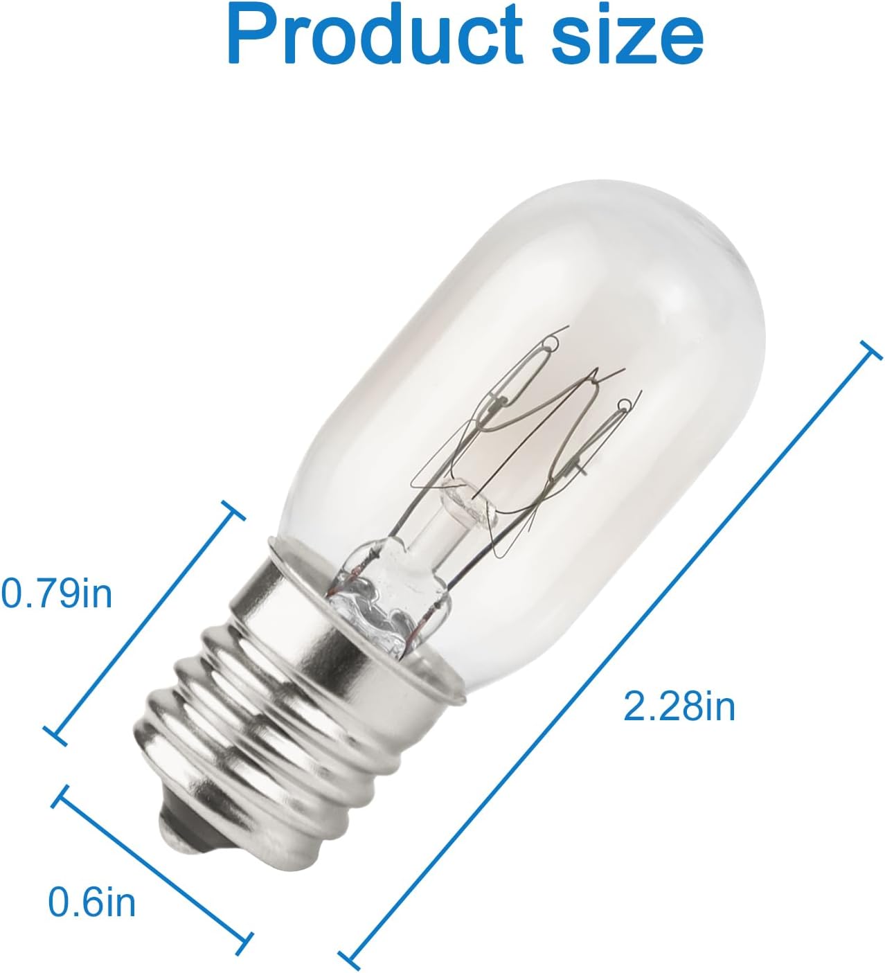 2 Pack 10692 MicrowaveBulb 110-130V Wide Voltage E17 T7 110-130V 25W Compatible with GE Appliance Bulb Fits for Whirlpool Maytag GE Amana Over The Range Hood Microwave, Appliance Bulb Lava Lamp