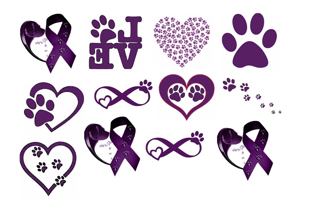 Kaz Creations Paw Prints Temporary Tattoo Purple Paw Prints Collection (Paw Prints Temporary Tattoo Purple)