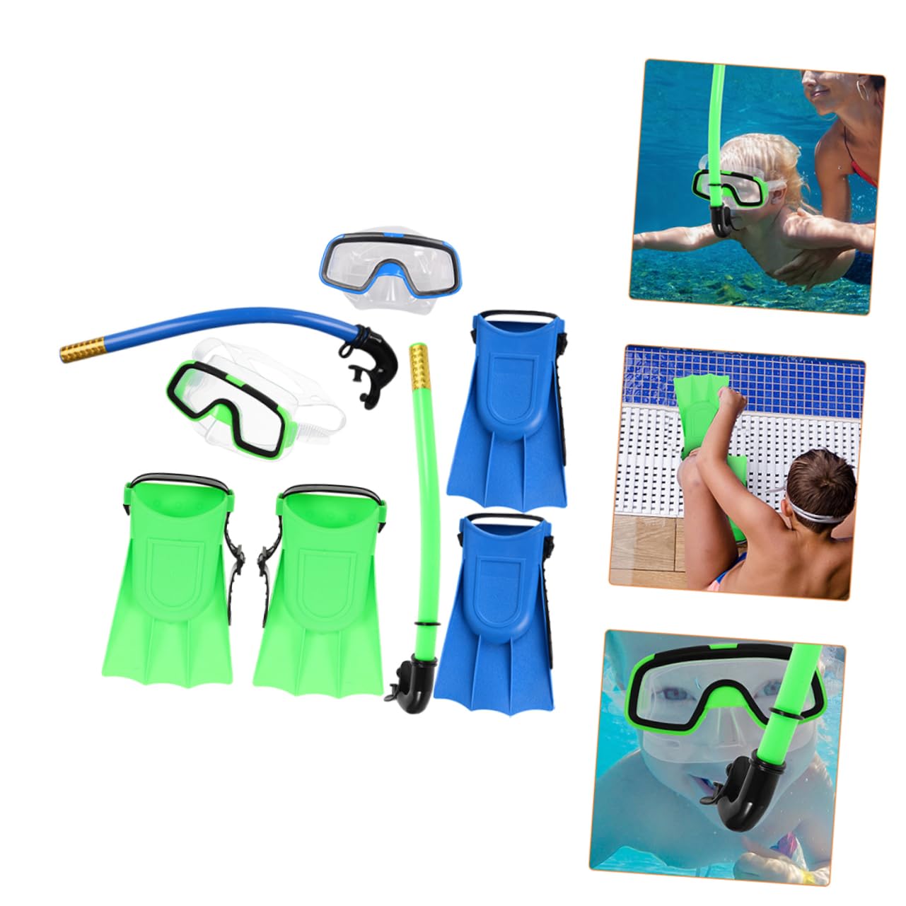WOONEKY Gafas De Buceo Máscara De Snorkel para Aletas Cortas para Nadar Equipo De Snorkel Portátil El Mar o Piscina