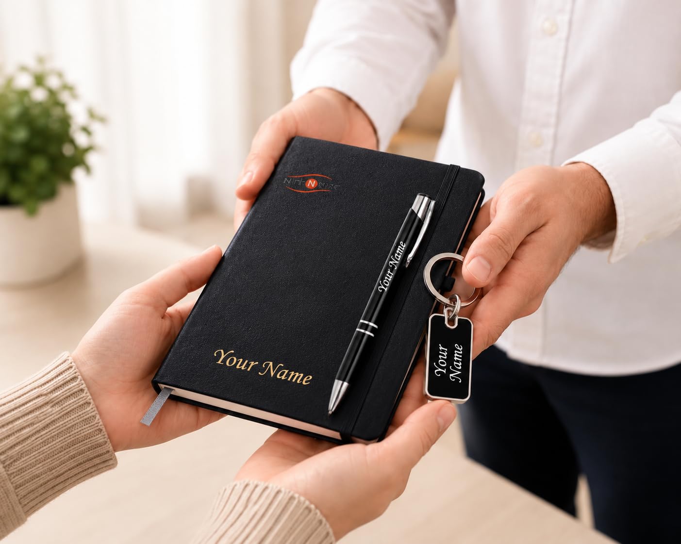 Personalized Diary Set with Pen & Keychain -2 Personalized Diary Set with Pen & Keychain -2