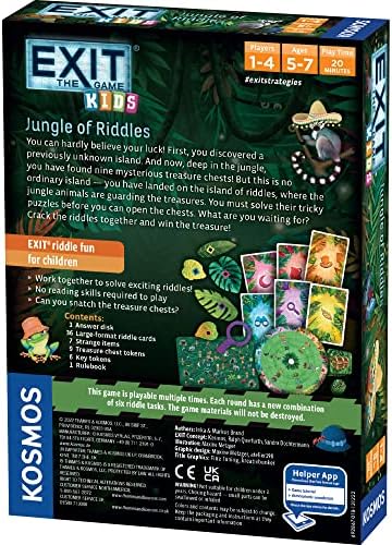 Exit Kids: Jungle of Riddles (Level 1) - Game - A Family-Friendly, Card-Based at-Home Escape Room Experience Collaborative for 1 to 4 Players, Ages 6+ 2 61hsKpN5JrL. AC