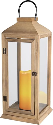 Bdor Faroles decorativos extragrandes  Linterna impermeable IP65 de 27.5 pulgadas con velas sin llama, linterna decorativa para decoración del