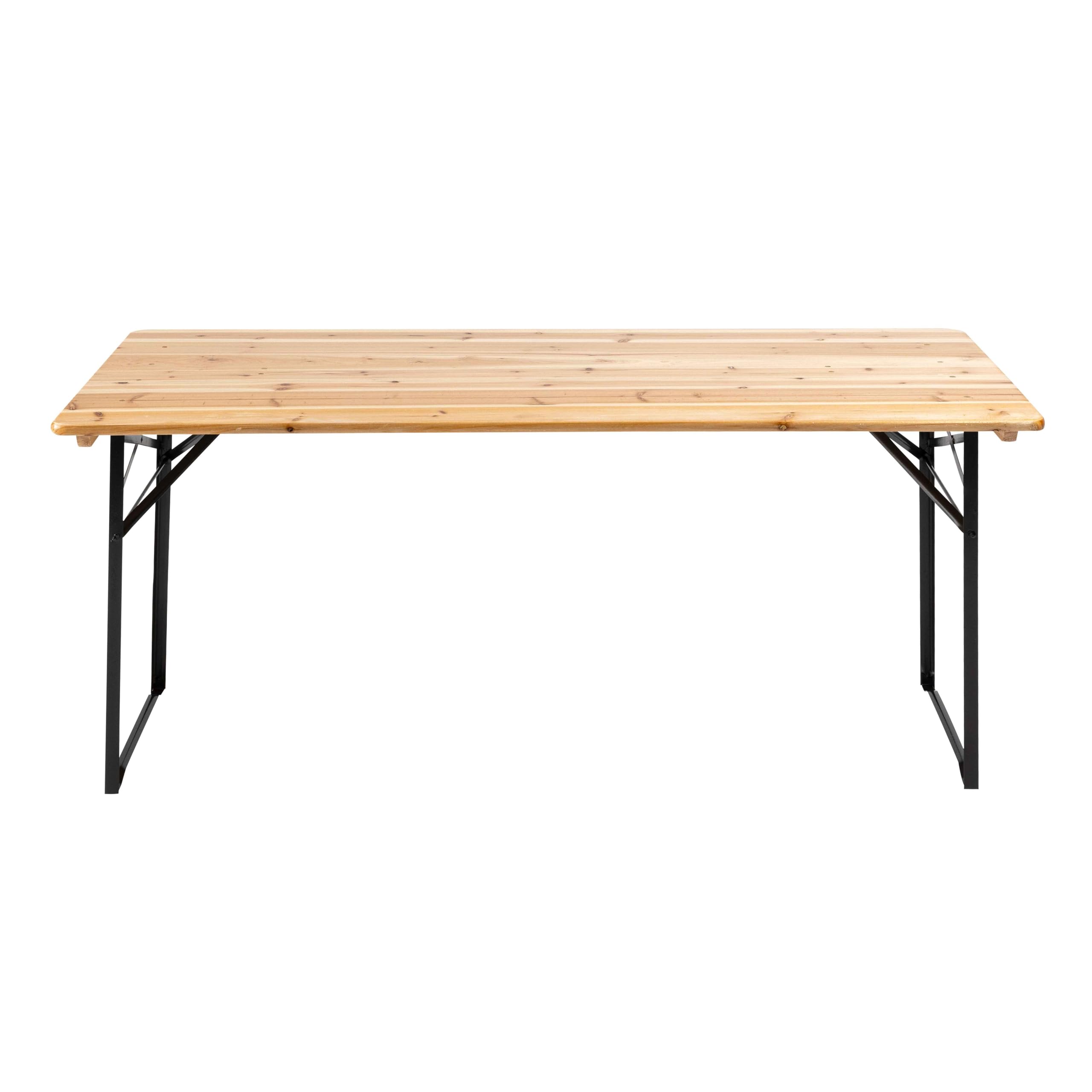 MobEventPro Table en Bois 180 cm Brasserie Pieds pliants