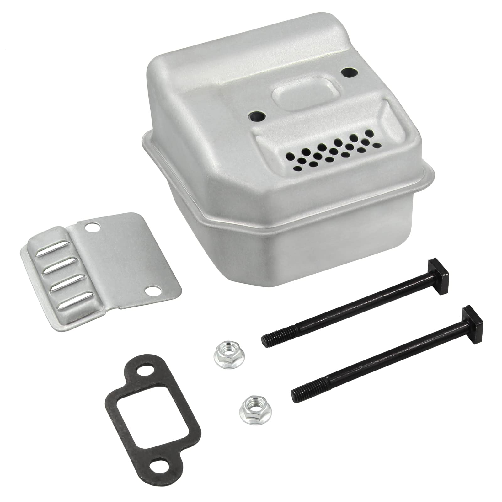Exhaust Muffler Kit 1130 140 0600 for Stihl 017 018 MS170 MS180 MS170C MS180C Chainsaws 1130 145 2900 (Includes Muffler Gasket, Cover, Bolts, Nuts)