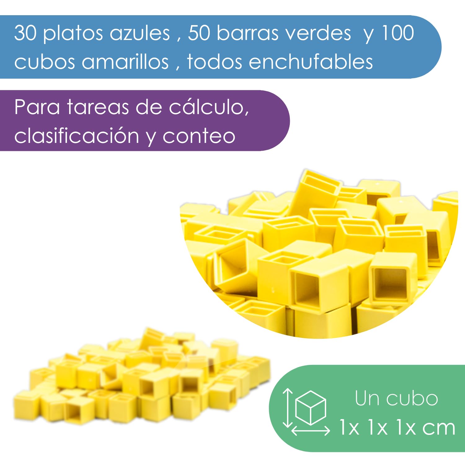 WISSNER® aktiv lernen - Dienes Teorema aritmético decimal (184 partes) - RE-Plastic®