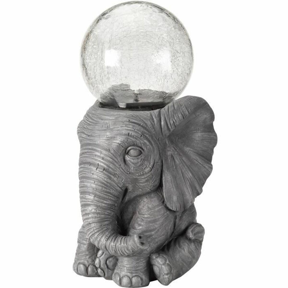 Solar Garden Elephant with solar Sphere Ornament -Elephant Orb Solar light