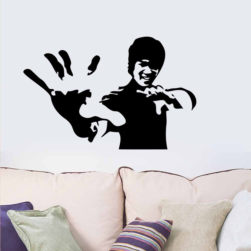 Bruce Lee Character Removable Waterproof Wall Sticker