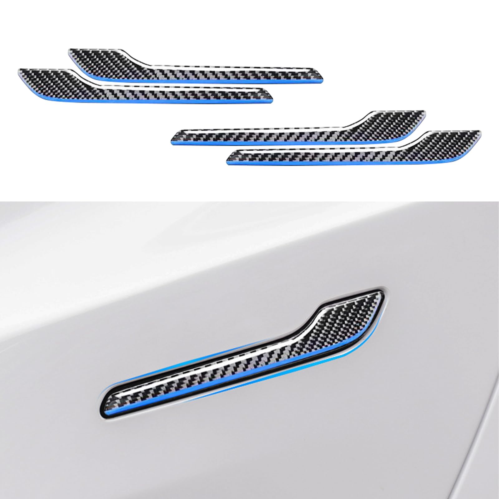 Seitenblinker-Abdeckung Tesla Model 3/Y - 2 Stück Kohlefaser Optik