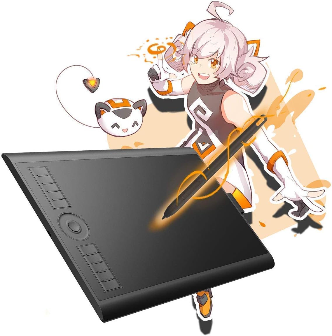GAOMON M10K 2018 Drawing Tablet & GAOMON Two-Finger Glove