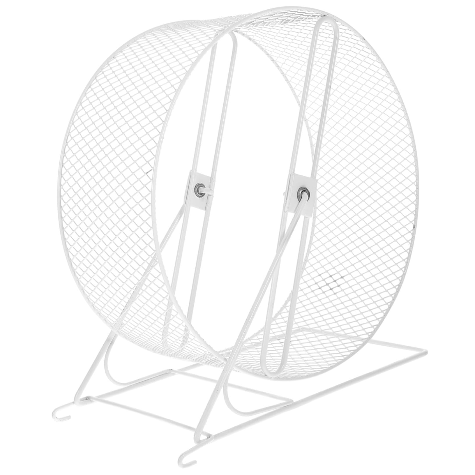 Rueda para Hámster Silenciosa de Hierro con Soporte Juguete de Ejercicio para Roedores Pequeños Accesorio Divertido y Resistente para Jaulas