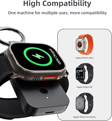 Miniatura 3 de Cargador inalámbrico portátil para iWatch, cargador inalámbrico ANPULES de 1000 mAh, llavero inteligente para iWatch, cargador de reloj portátil