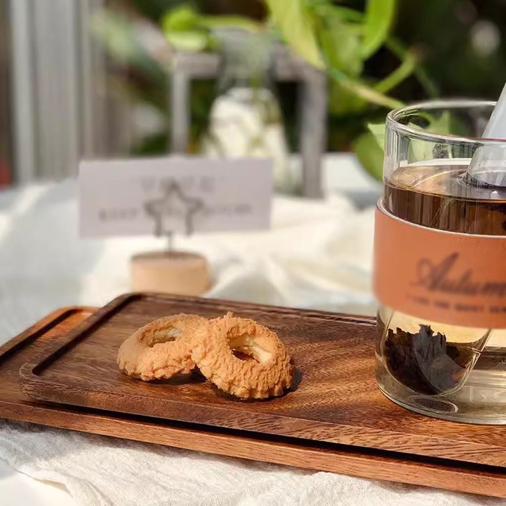 Bandejas Servir Comida La Bandeja de té seco es una Troncos for Que Persona la Use en casa y también Adecuada for Servir bandejas Fiestas, restaurantes cafeterías Mesa Cama | B