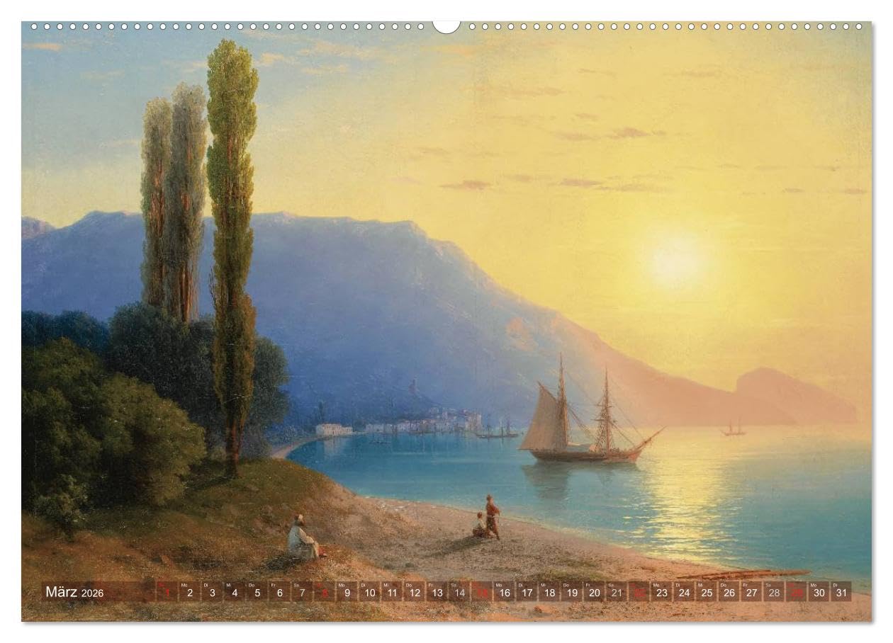 Gemalte Landschaften (Wandkalender 2026 DIN A2 quer), CALVENDO Monatskalender: Beeindruckende Kunstwerke aus einer verganenen Epoche (CALVENDO Kunst)
