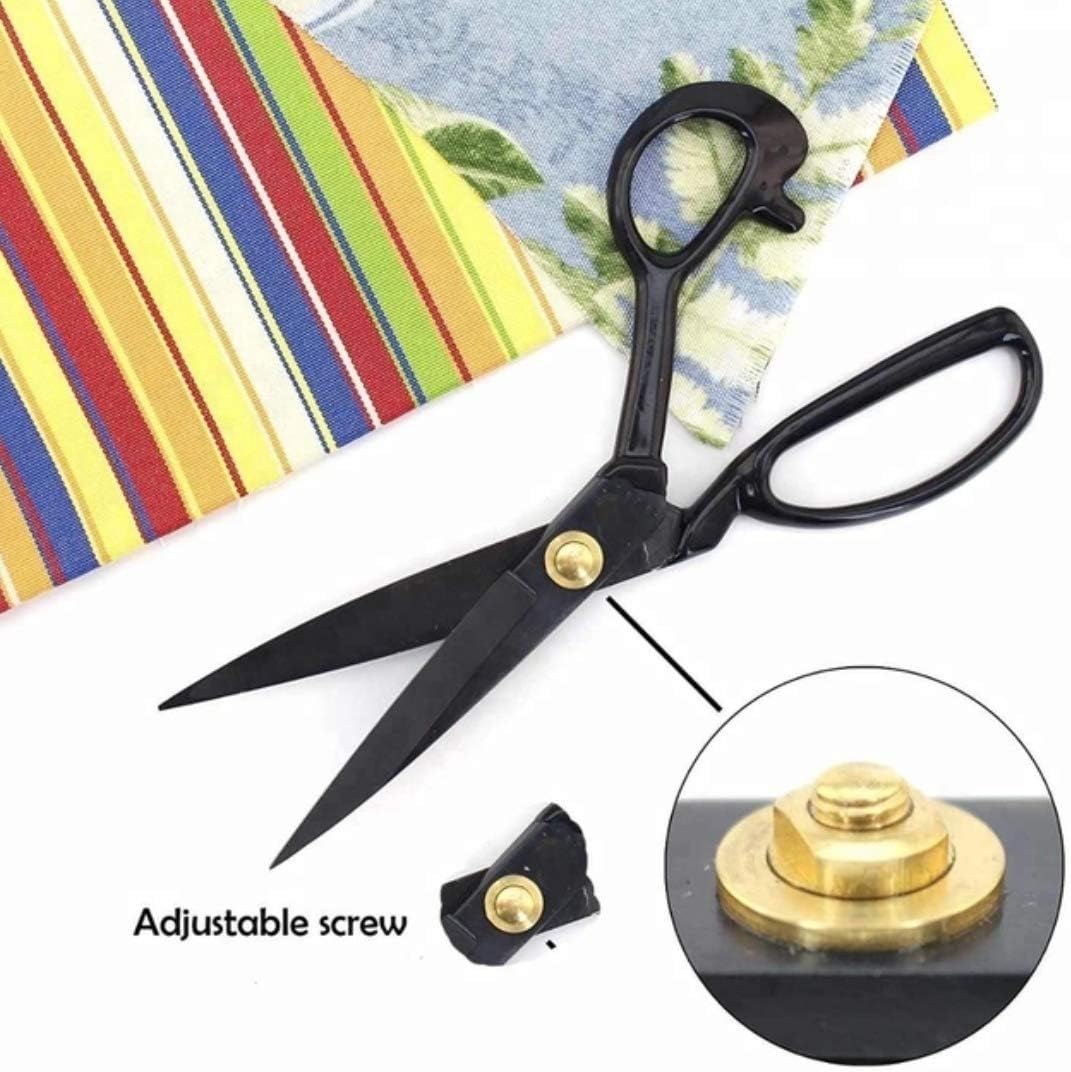 M Fabrics Black Carbon Steel Original Jupiter Multipurpose Tailor Scissor (Tailoring Scissors Steel Western Tailoring Scissors) (10-Inches) (Black)