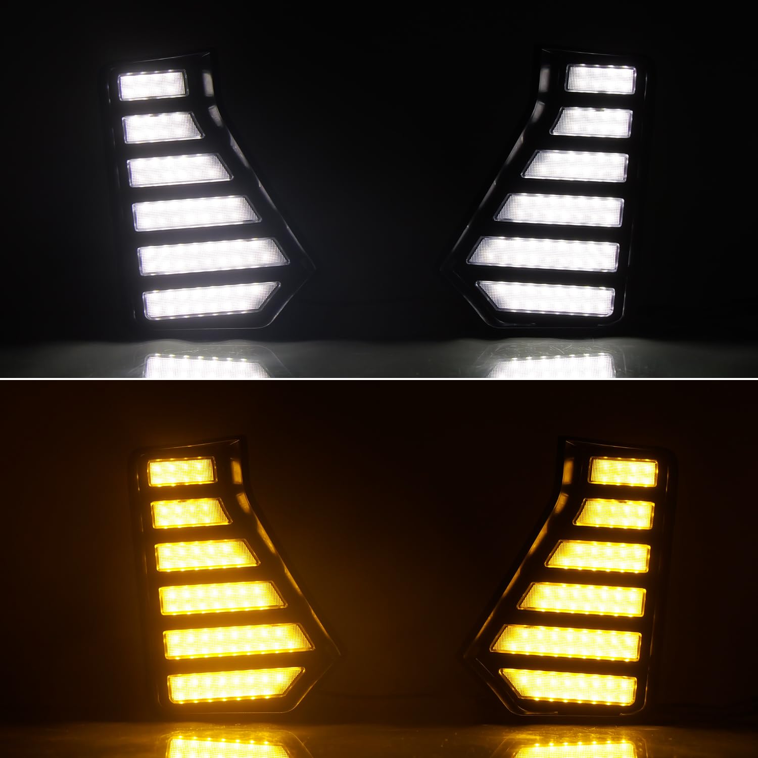LED Daytime Running Lights With Turn Signal For Toyota Tacoma 2024-2025 | Front Marker Lamps DRL Left & Right Pair