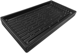 1020 Microgreen Growing Trays - 10 Pack Pack - Germination & Propagation Flats - Double Thick, Professional Grade, Heavy Duty black plastic trays - Canadian Source - Designated "Food Safe" - (Without Drainage Holes)