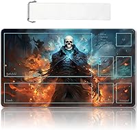 Vista 36 de Tapete de juego MTG cosido de alta calidad con zonas y respaldo de goma antideslizante, tapete de juego TCG para MTG y otros juegos de cartas, Dkt