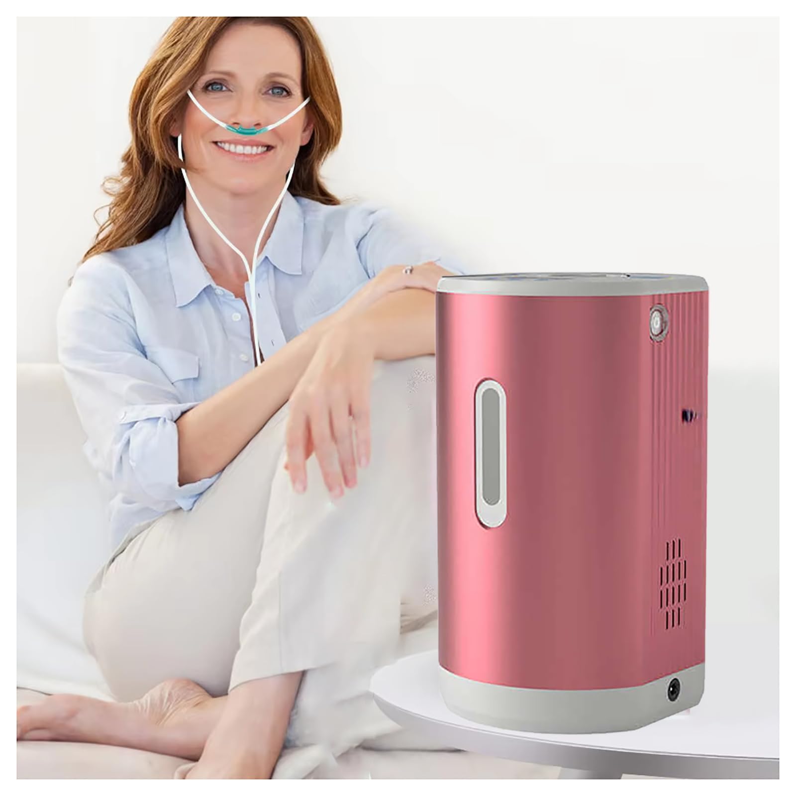Urządzenie do inhalacji wodorem, inhalator H2 z podwójnym wyjściem i separacją H-O, wysoka czystość 99,99%, terapia wodorem donosowym, jonizator w technologii PEM, generator gazu brunatnego