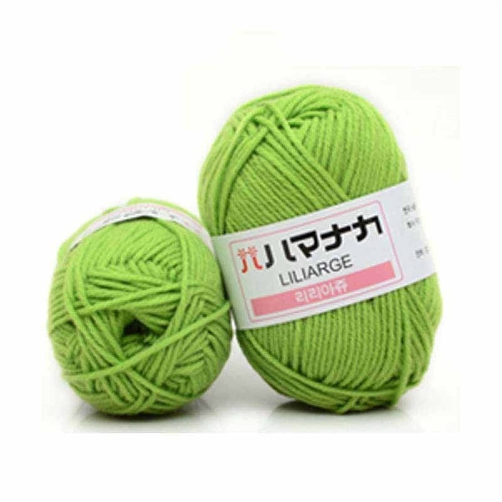 Sciarpa Lavorata a Maglia a Maglia a Maglia in Cotone Morbido 200g 4ply. Filato Morbido Lana Artigianale Colorata a Maglia Lana Filati (Color : No. 23)