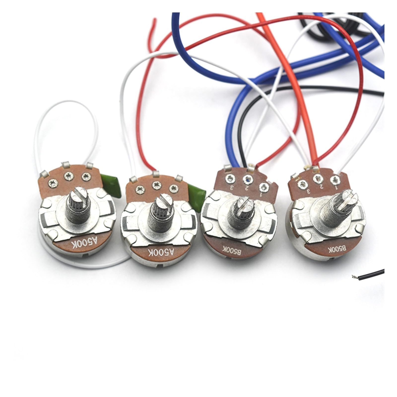 Kit de cableado para guitarra eléctrica con potenciómetro de 500 K y interruptor de 3 vías