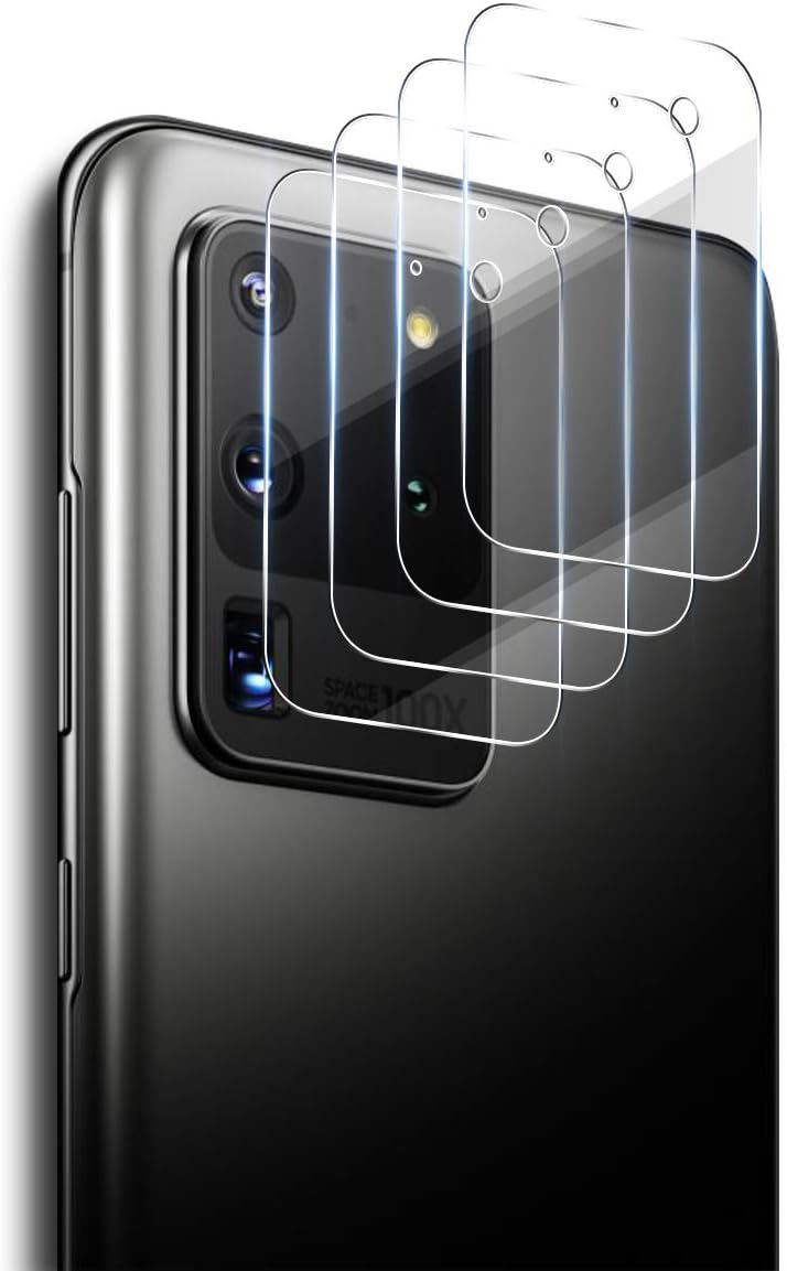 ELYCO [4 Pack] for Samsung Galaxy S20 Ultra 5G Camera Lens Protector, [Bubble-Free] Anti-Scratch/Anti-Oil/Anti-Dust HD Glass Camera Lens Protector for Samsung Galaxy S20 Ultra 5G [Easy to Install]