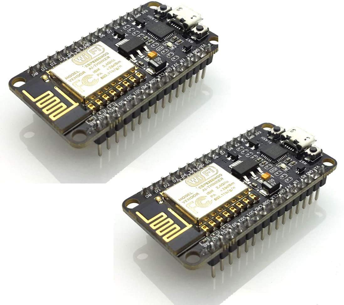Allianztec2 pcs ESP8266 NodeMCU LUA CP2102 ESP-12E Internet WiFi Development Board Open Source Serial Wireless Module(Pack of 2PCS)