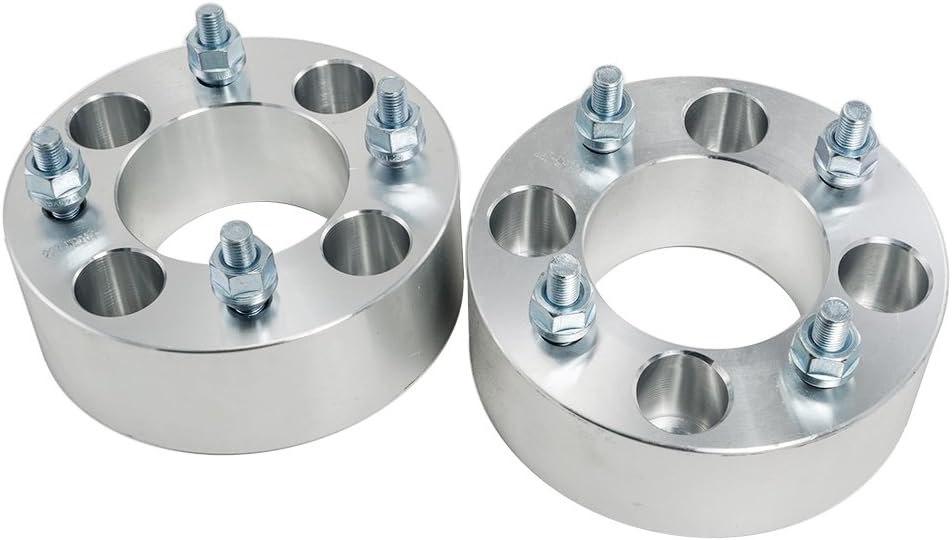 2pcs 2" 4/137 4x137 ATV Wheel Spacers compatible with Can-Am Bombardier Outlander Commander Kawasaki Bayou UTV (Silver)