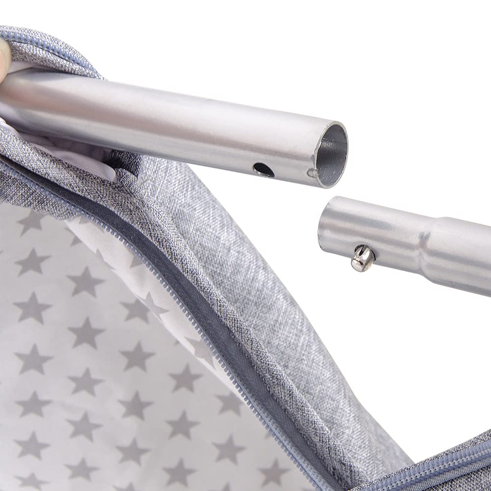 Cuna cododo con colchón y mosquitera, 2 en 1, Cama Co-sleeping para Recién Nacido y Bebé de 1 a 36 meses (96 x 57 x 77 cm)