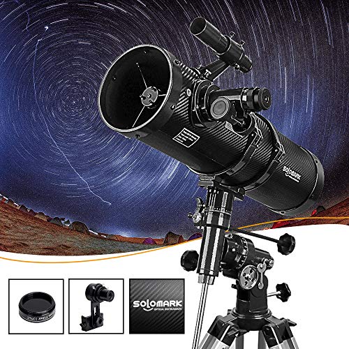 Telescope, Polaris 130EQ Newtonian Professional Astronomical Reflector Telescope Comes with Cellphone Adapter with 1.5X Barlow Lens & 1.25-Inch 13 Percent Transmission Moon Filter - Thumbnail 4
