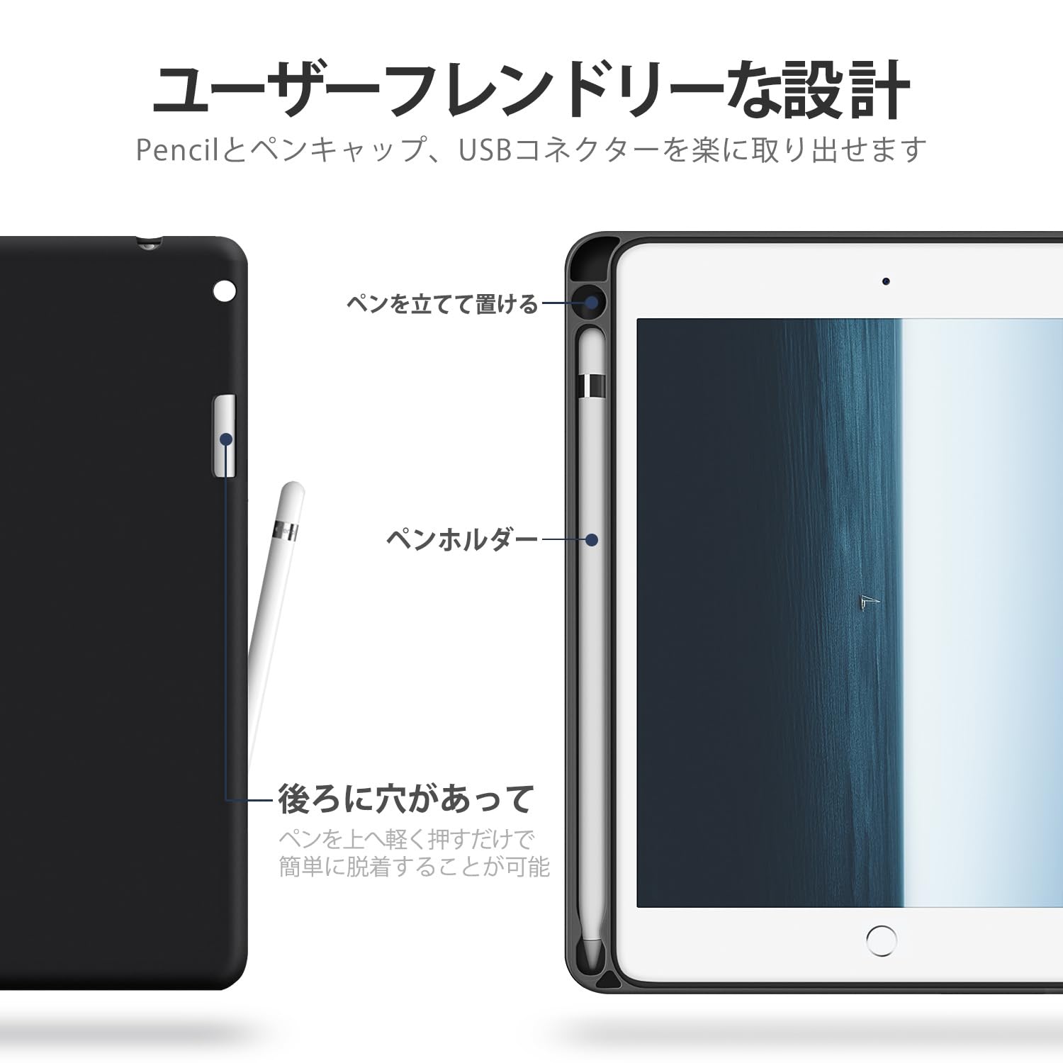 Amazon.co.jp: Antbox iPad Mini 5/4 ケース Pencilホルダー付き