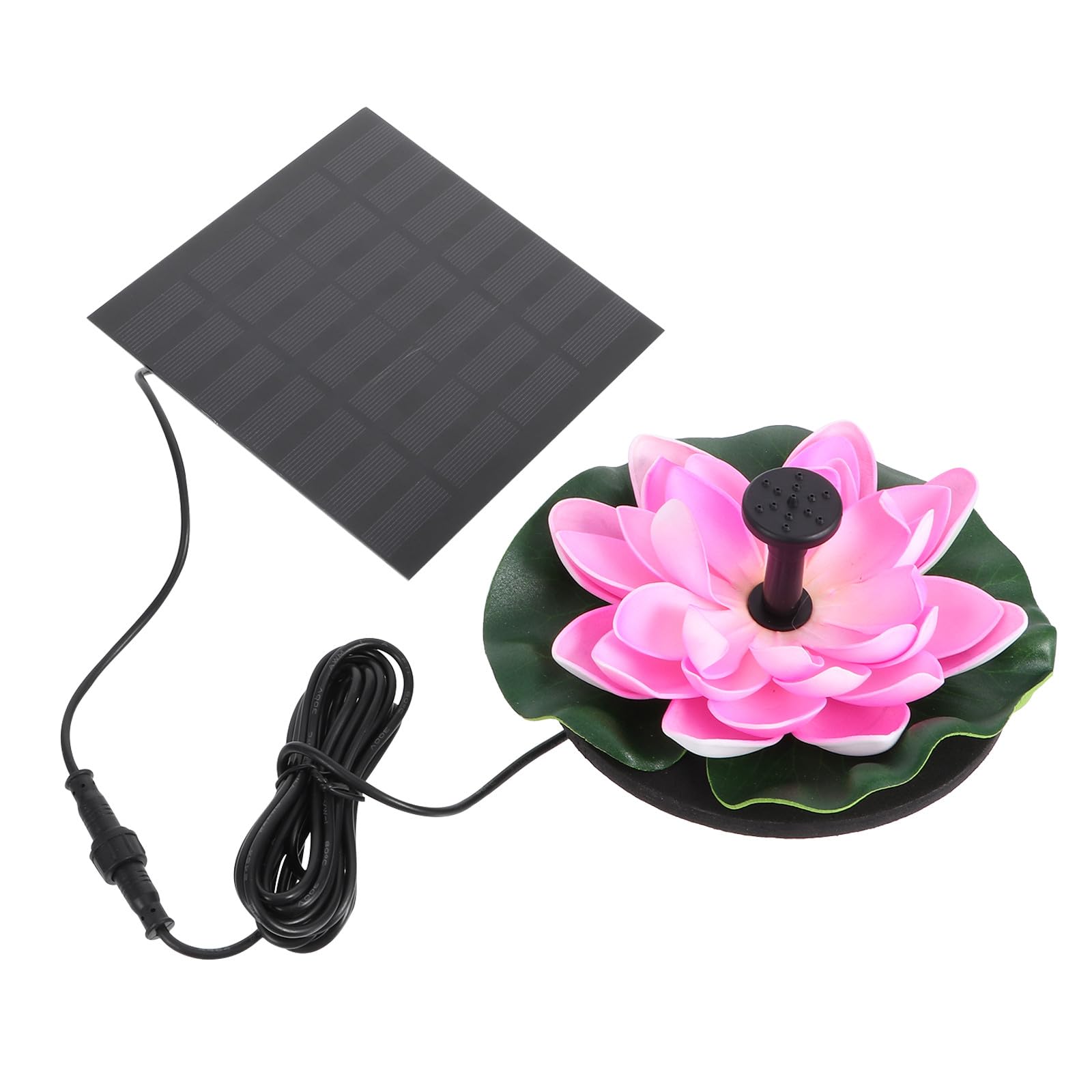 Fontaine solaire de lotus en silicium monocristallin pour décoration de bassin durable