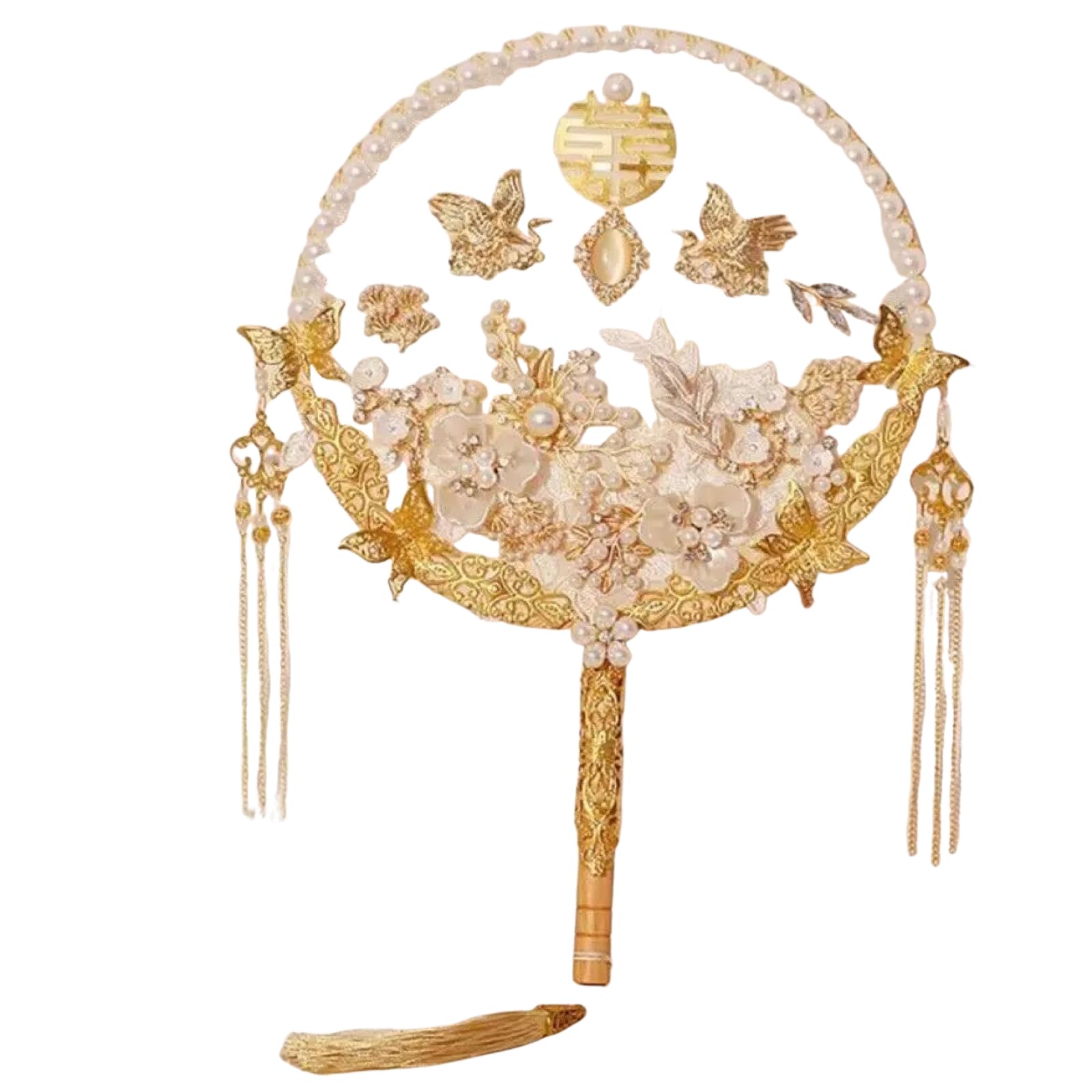 Retro Chinese Wedding Decorative Vintage Flower Fans Wedding Party Favors Home Ornaments Bride Handheld Fan Droppshing