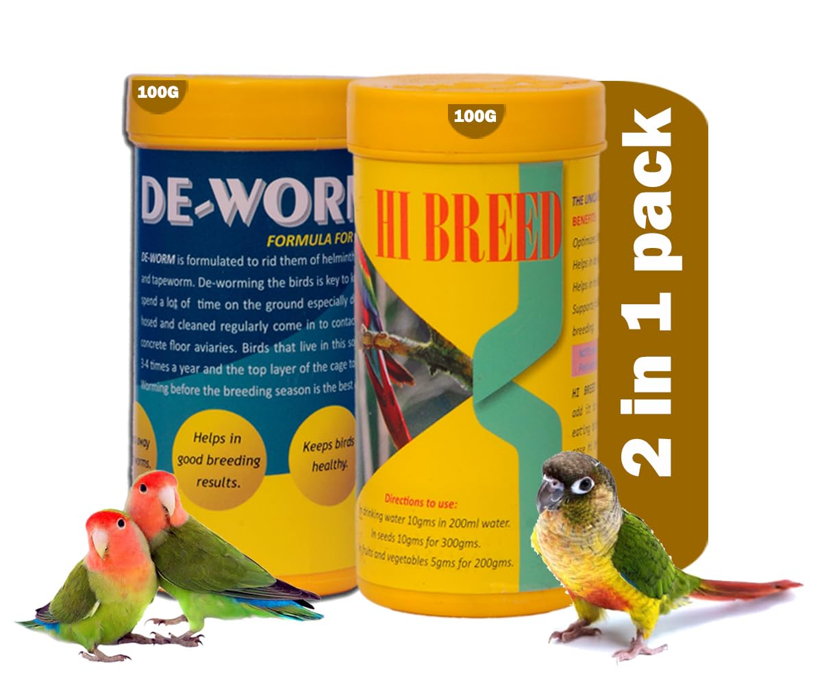 STAR FARMS Combo of 2-Birds Healer + Hi Breed Health Supplements for Pet Birds/Parasitic Disease, Diarrhea, Sukkha, Weight Loss, Cheats Bone Sharp, Liver Problem, Climate Change for All Birds (B0D6LWR2MW) Amazon Price History, Amazon Price Tracker