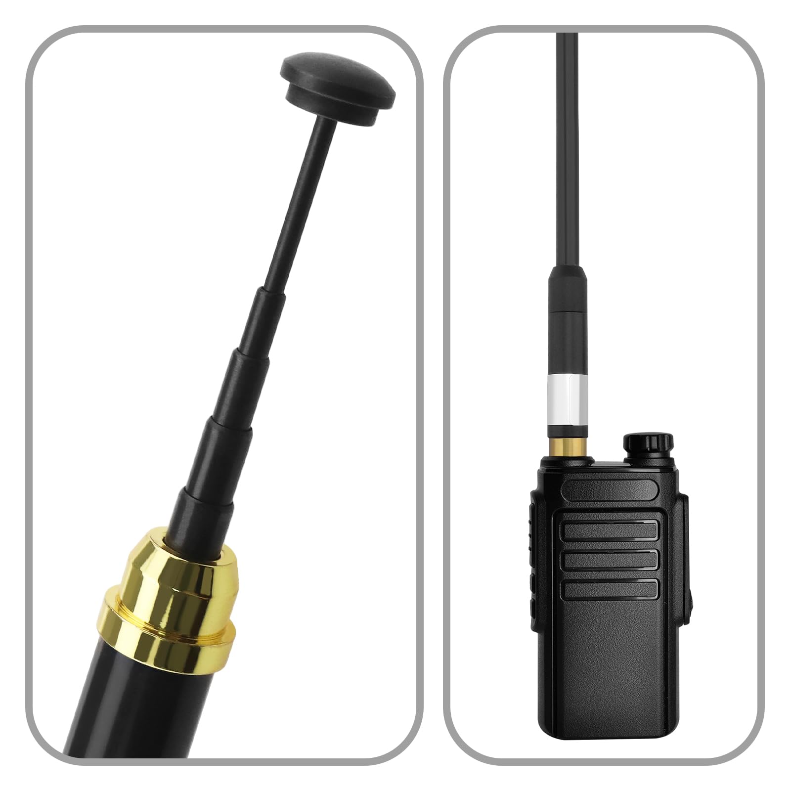 SMA-żeńska chowana antena AL-800 dwuzakresowa VHF/UHF 144/430 MHz kompatybilna z Baofeng kompatybilna z Quansheng Walkie-Talkie
