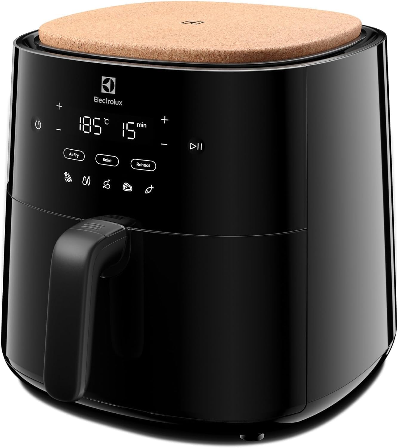 Electrolux Freidora de aire EAF5B – Capacidad 5 l – Freidora de aire Revestimiento antiadherente – 1500 W – 8 programas preestablecidos – Lavable en lavavajillas – Temporizador 0 – 60 min – 80 – 200