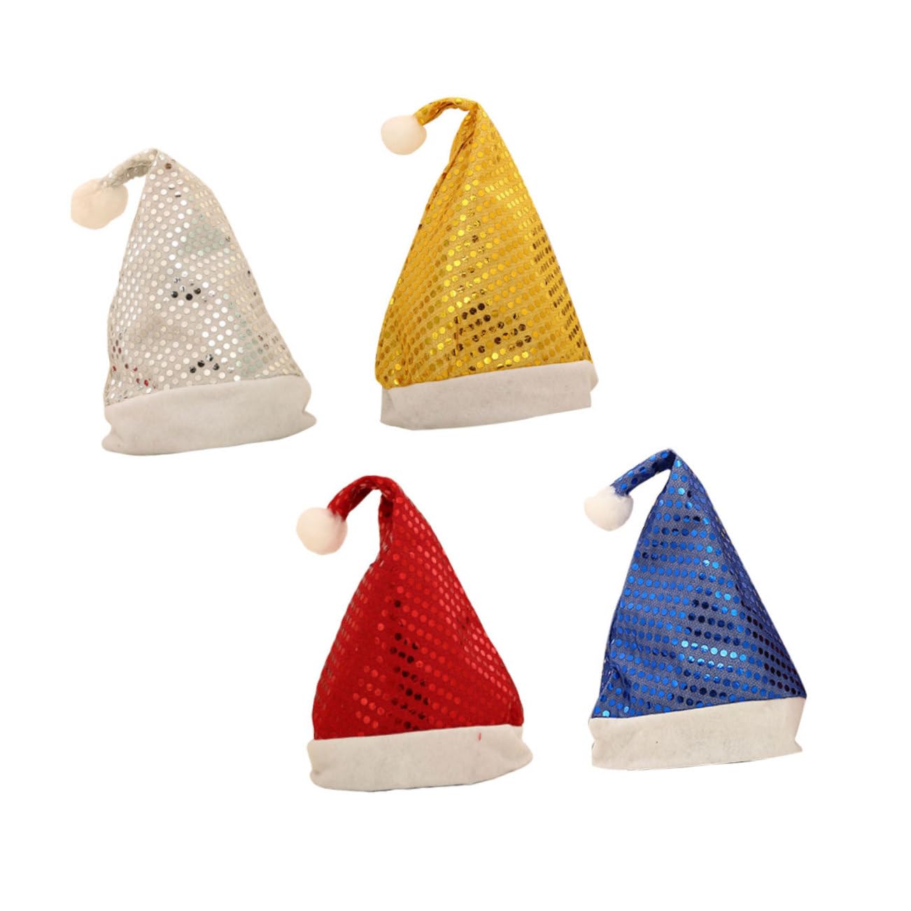 Abaodam 3 Sets Weihnachten Glitzer Weihnachtsmütze Pailletten Dekoration Kopfschmuck Erwachsene Partei Liefert 4 Stück * 3