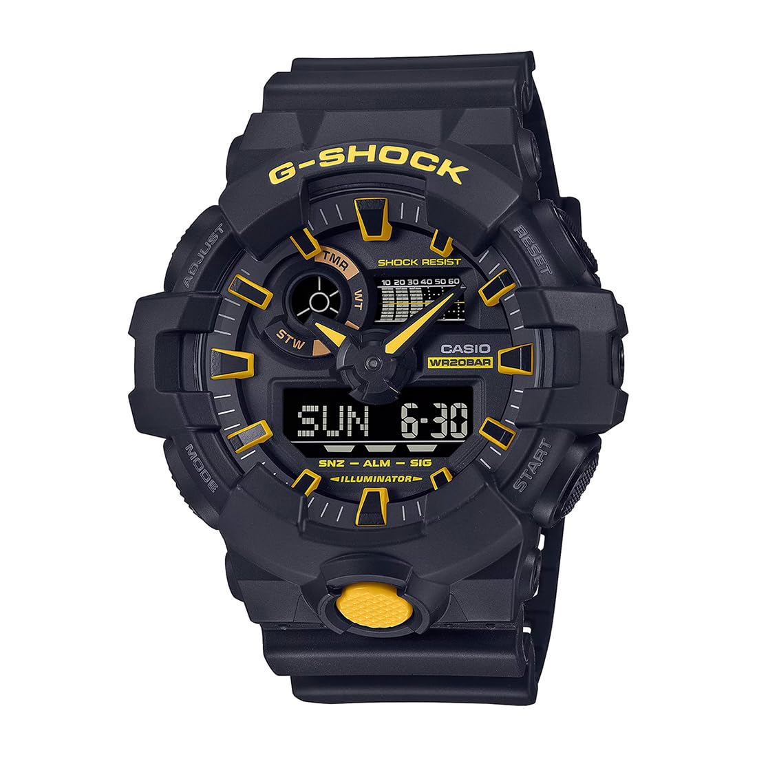 Casio G-Shock GA-700CY-1ADR Black & Yellow Analog-Digital Dial Black Resin Strap Mens Watch Shock and 200M Water Resistant G1487 (B0CPMTGXG7) Amazon Price History, Amazon Price Tracker