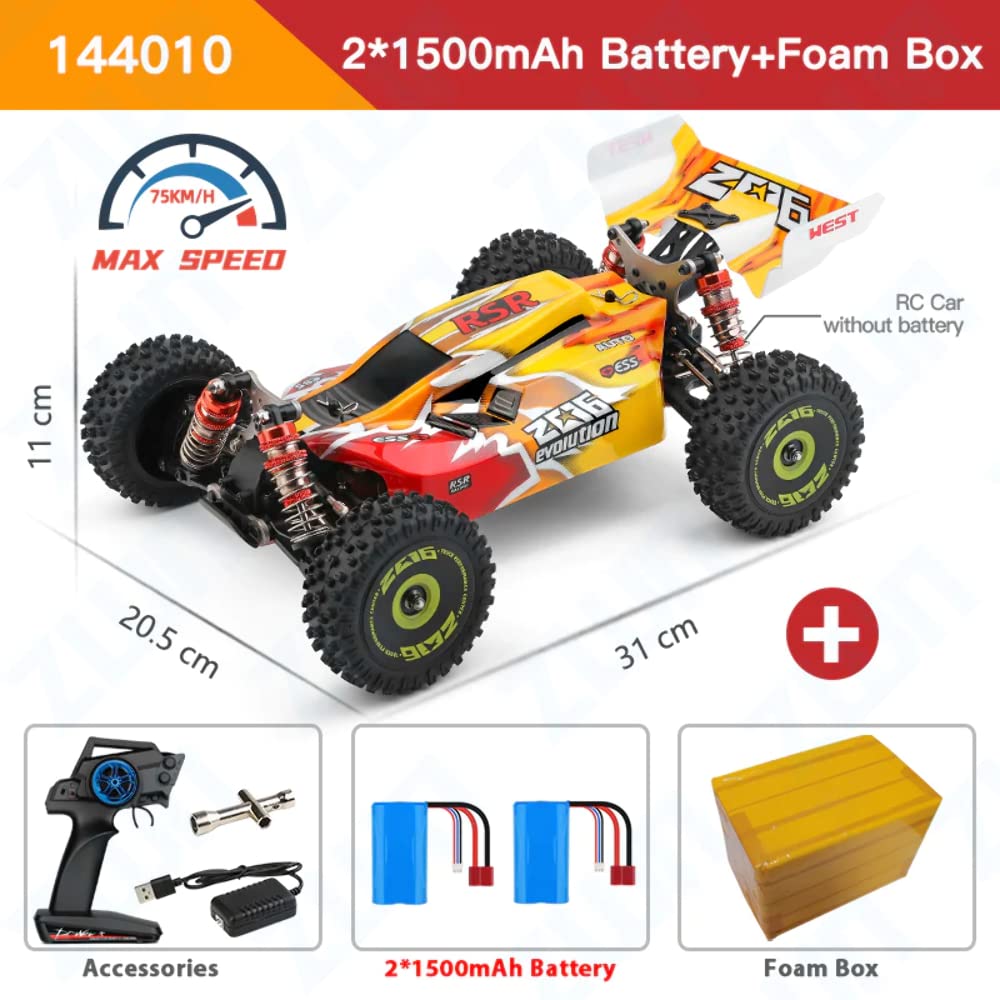 Amazon.com: WLtoys 144010 144001 75KM/H 2.4G RC Car Brushless 4WD