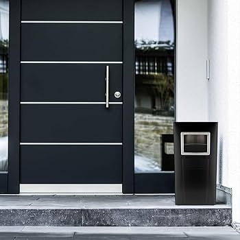 Pattumiera Da Esterno 48L In Acciaio - Con Posacenere, Gettacarte, Secchio Rimovibile - Foto 11