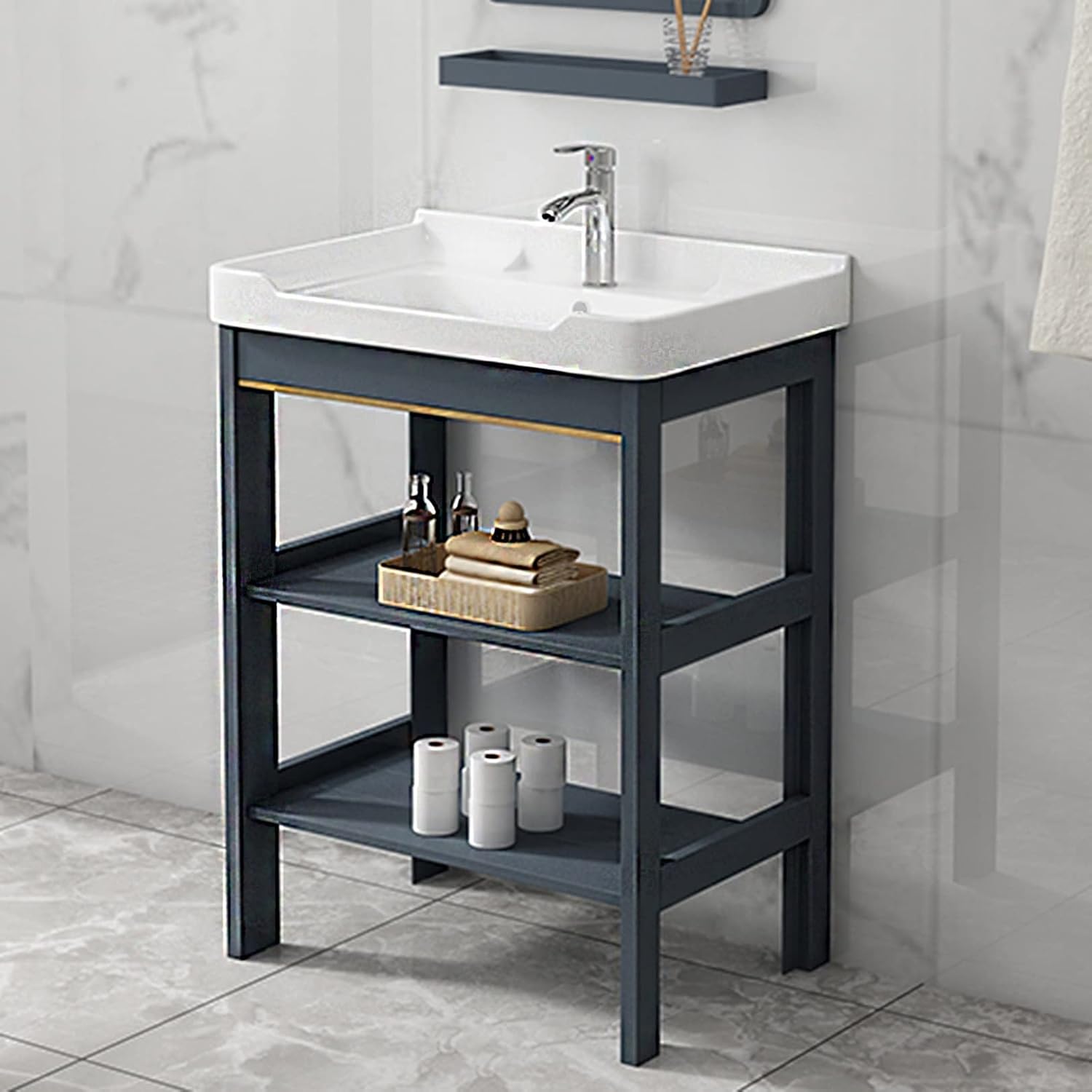 Ceramic Bathroom Sink Console Pedestal laundry Sinks free