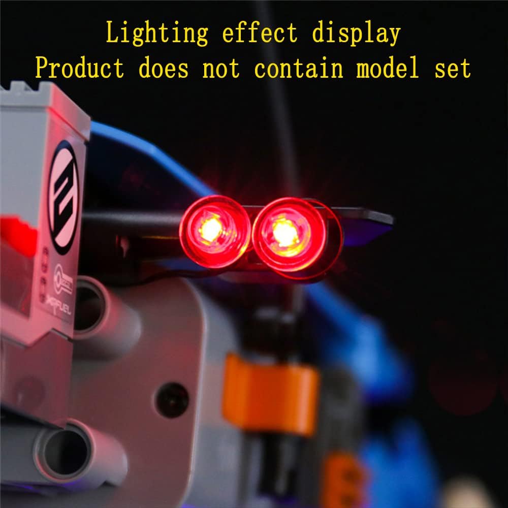 GEAMENT LED Light Kit Compatible with Lego Remote-Controlled Stunt Racer - Lighting Set for Technic 42095 Building Model (Model Set Not Included)