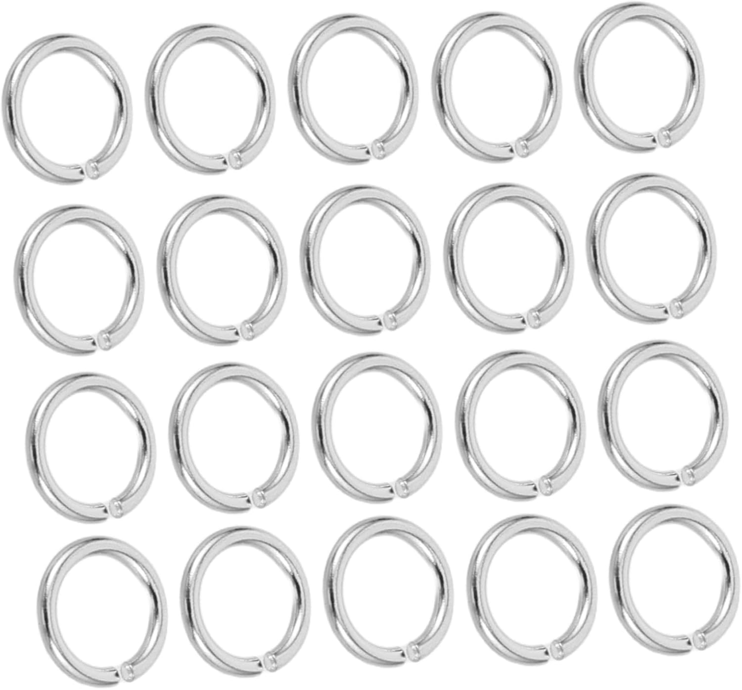 Cabilock 20pcs Sterling Silver Jump Rings for DIY Bracelet and Necklace Making, Round Open Circle Link Connectors with Versatile Split Ring Design, for Jewelry Repair and Craft Projects