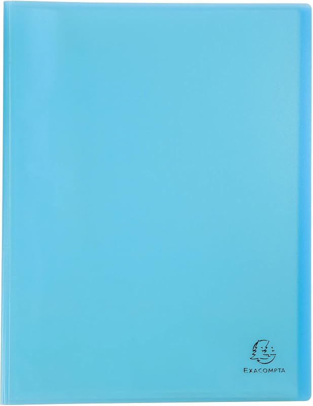 Prezentačná zložka Exacompta Chromaline Pastel 88372E A4, 30 vreciek, 60 strán, polotuhý polypropylén, mäkký priehľadný obal, pastelovo modrá, 24x32 cm