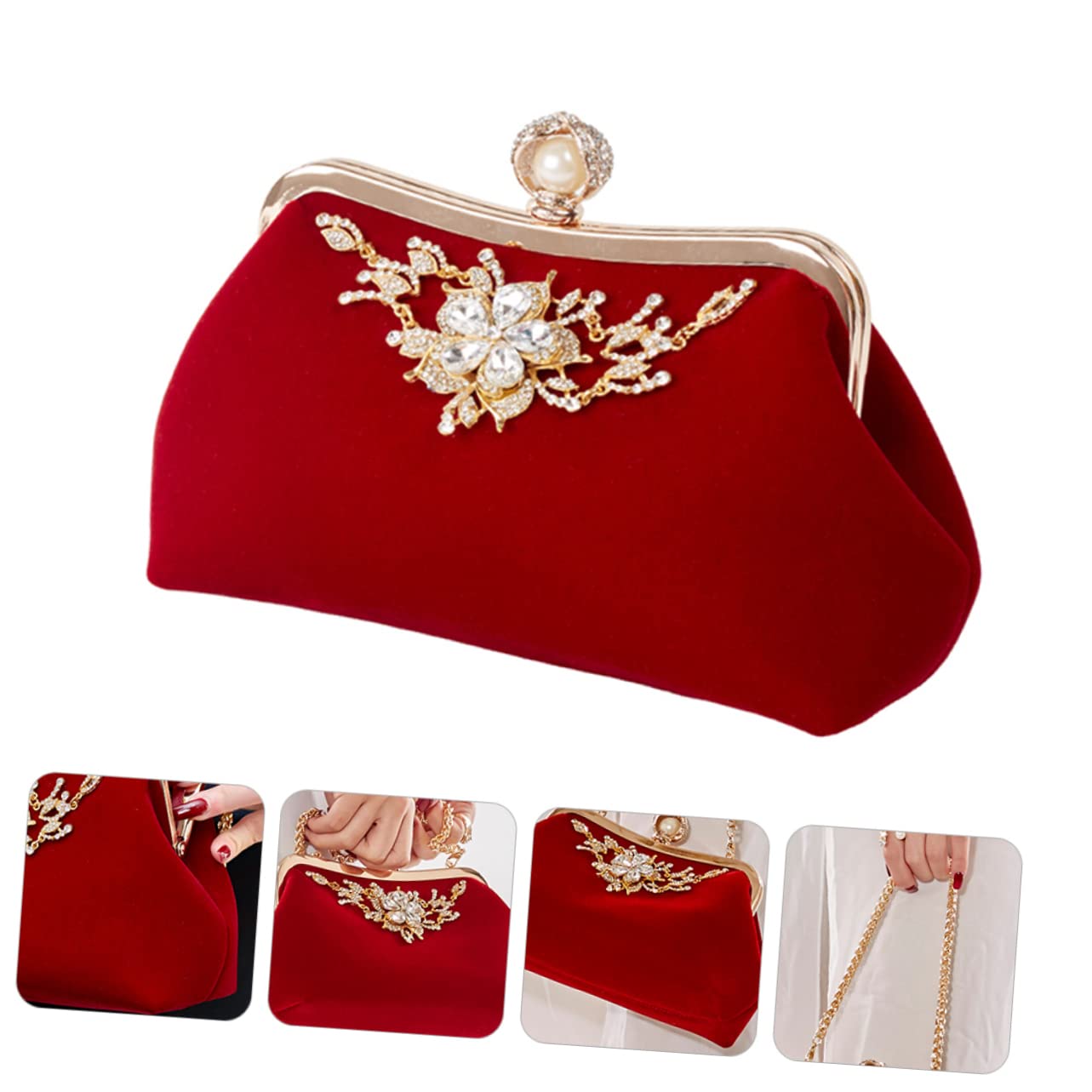 COLLBATH Bolso De Noche De Felpa Bolso Niña Tela De Felpa