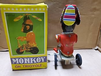 Amazon.co.jp: ブリキおもちゃ ゼンマイ式玩具 猿 サル1960年 昭和