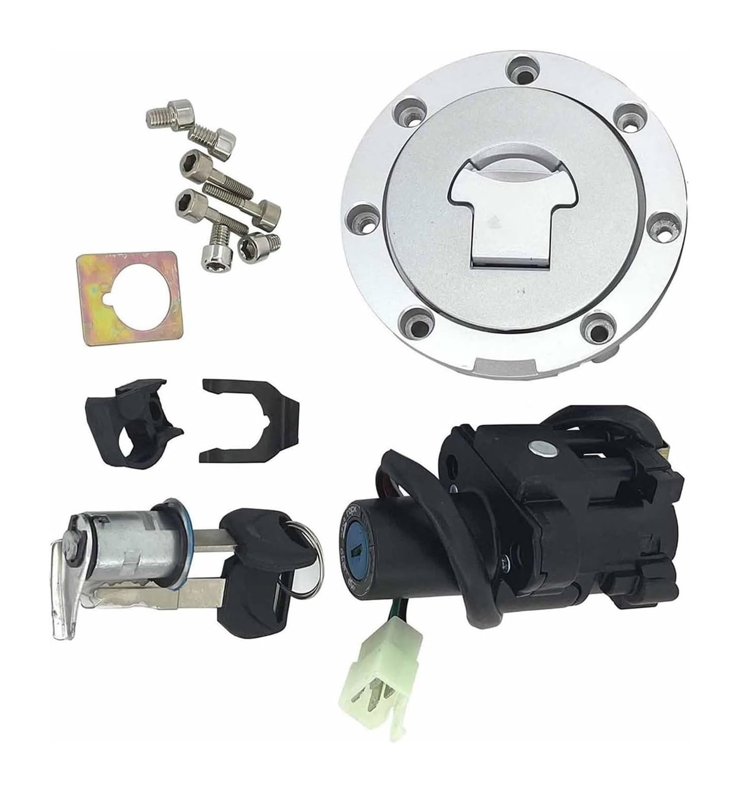 Cerradura De Encendido para CB900 919 para Hornet 2002-2007 Interruptor Arranque Encendido Motocicleta Combustible Bloqueo Dirección Juego + 2 Llaves