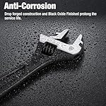 WORKPRO 8" Adjustable Wrench, Black Oxide Wrench 8 Inch with Inch/Metric Scale, Premium Cr-V Steel - Image 5